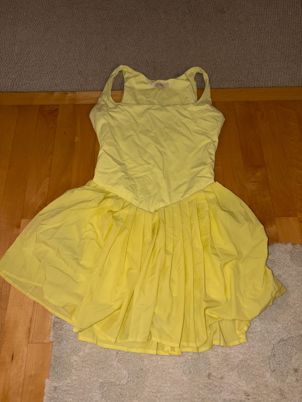 Yellow Women's Fit-and-Flare Dress Size Small (4) Activewear Tennis Golf Dress